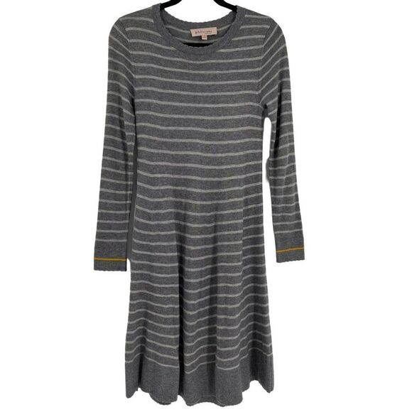 Philosophy Cashmere Blend Long Sleeve Knee Length Fit & Flare Sweater Dress Gray - Picture 1 of 11